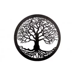 ARBRE DE VIE MURAL MÉTAL NOIR D40cm