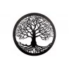 ARBRE DE VIE MURAL MÉTAL NOIR D40cm