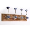PATERE 4 CROCHETS BLEU/BLANC 44CM