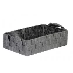 PANIER SANGLES ANTHRACITE 32x21x10cm