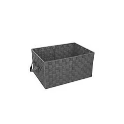 PANIER SANGLES PP GRIS 35X23X17CM