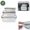 PLAT EN VERRE FOUR AVEC COUV HERMETIQUE