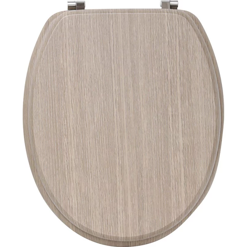 ABATTANT WC CHENE CLAIR 18 POUCES ATTACH