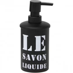 DISTRIBUTEUR A SAVON NOIR METAL IMPRIME