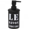 DISTRIBUTEUR DE SAVON NOIR EN MÉTAL IMPRIMÉ 330 ML D8xH18cm