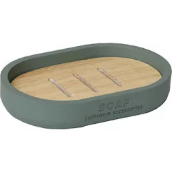 PORTE SAVON KAKI / BAMBOU POLYRESINE