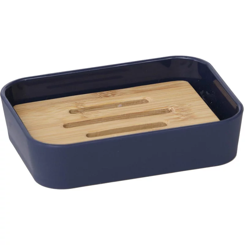 PORTE SAVON BLEU MARINE RUBBER + ABS ET