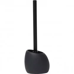 BROSSE WC NOIR FORME GALET POLYRESINE TI