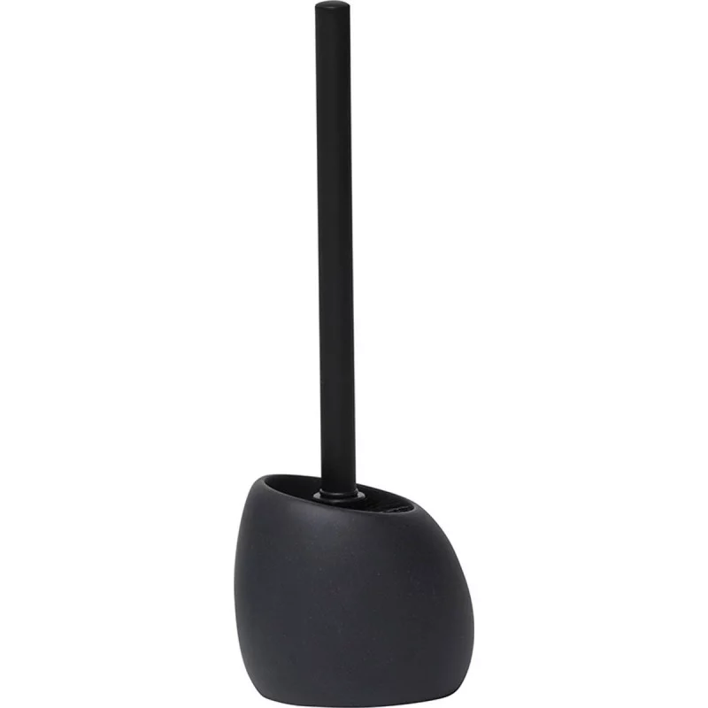 BROSSE WC NOIR FORME GALET POLYRESINE TI