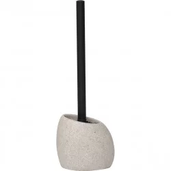 BROSSE WC CREME FORME GALET POLYRESINE T
