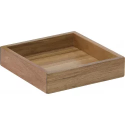 PLATEAU EN BOIS ACACIA CARRÉ 15.2x15.2x3.5cm