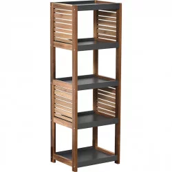 MEUBLE 5 ETAGERES ELEMENT ACACIA ET MDF