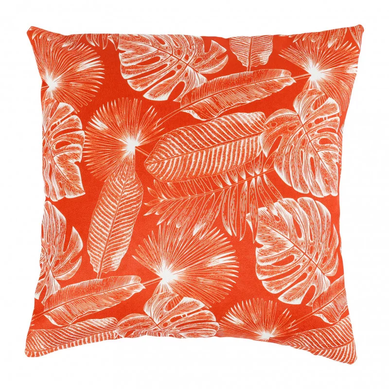 HOUSSE COUSSIN PALMERAIE ROUGE