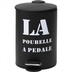 POUBELLE METAL 3L - NOIR