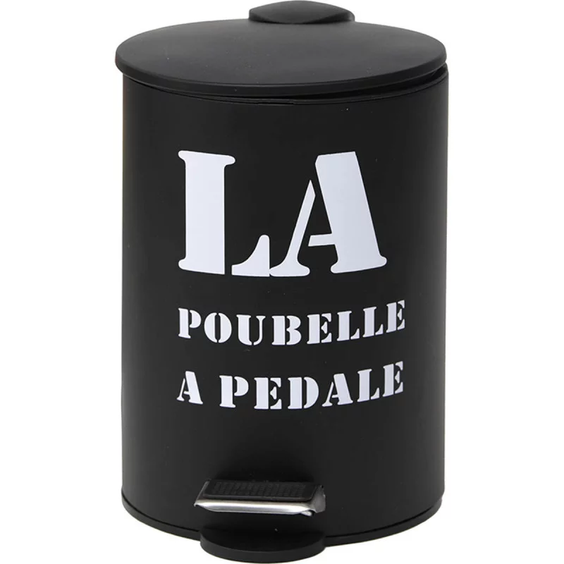 POUBELLE METAL 3L - NOIR