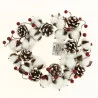 COURONNE DE NOEL AVEC COTON D30CM