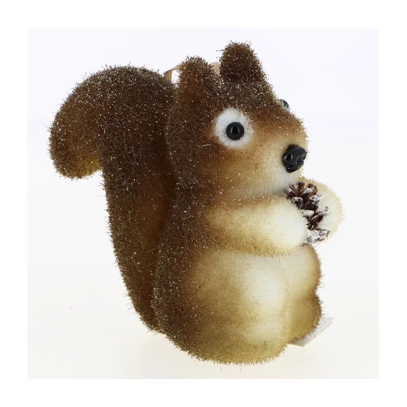 ÉCUREUIL AVEC POMME DE PIN H11cm