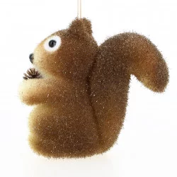 ÉCUREUIL AVEC POMME DE PIN H11cm