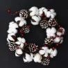 COURONNE DE NOEL AVEC COTON D30CM