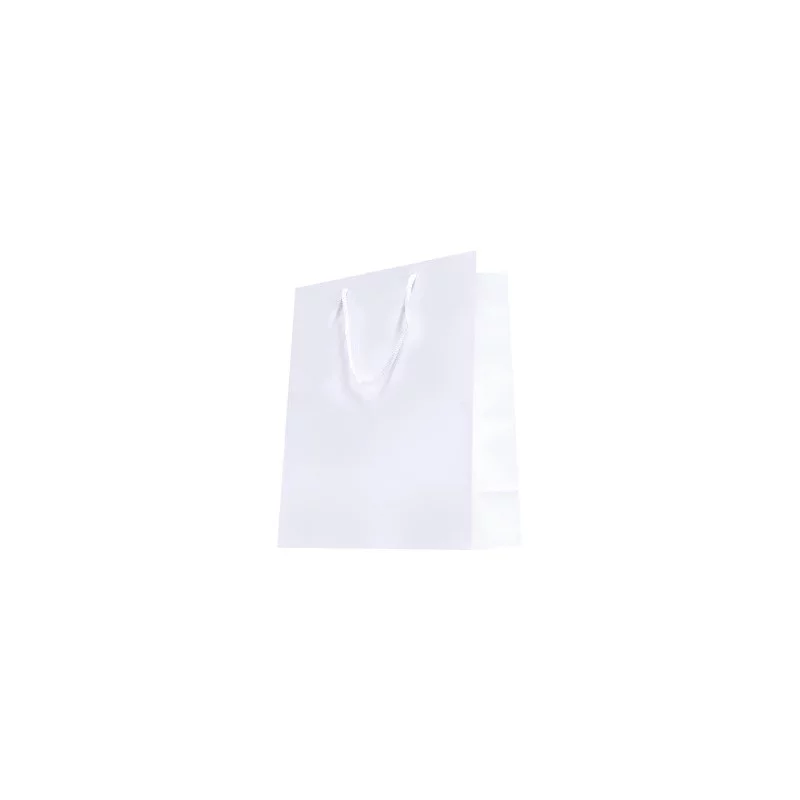 SAC CADEAU 18x10x23 cm BLANC BRILLANT