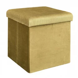 COFFRE POUF PLIABLE VELOURS COTELE GIULI