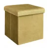 COFFRE POUF PLIABLE VELOURS COTELE GIULI