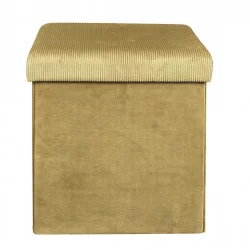 COFFRE POUF PLIABLE VELOURS COTELE GIULI
