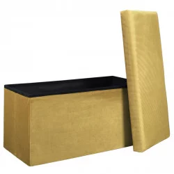 COFFRE BANC PLIABLE EN VELOURS COTELÉ GIULIA