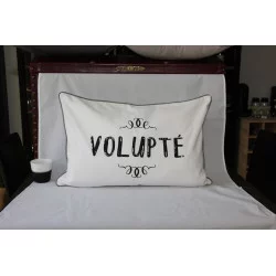 COUSSIN "VOLUPTÉ" ÉCRU EN COTON LAVÉ 40X60cm