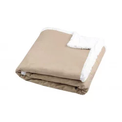 PLAID 125X150cm AVEC COUSSIN 40X40cm CAMEL QUEBEC