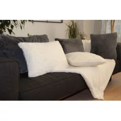 PLAID DOUCEUR 130X170 ECRU EFFET FOURRUR