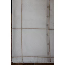 SERVIETTE DE TABLE TISSUS FESTIF BLANC