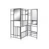 PARAVENT METAL VERRE 180X1,5X170 NOIR
