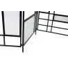 PARAVENT METAL VERRE 180X1,5X170 NOIR