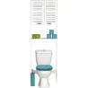 MEUBLE DESSUS WC MIAMI MDF/ETAGERE MD