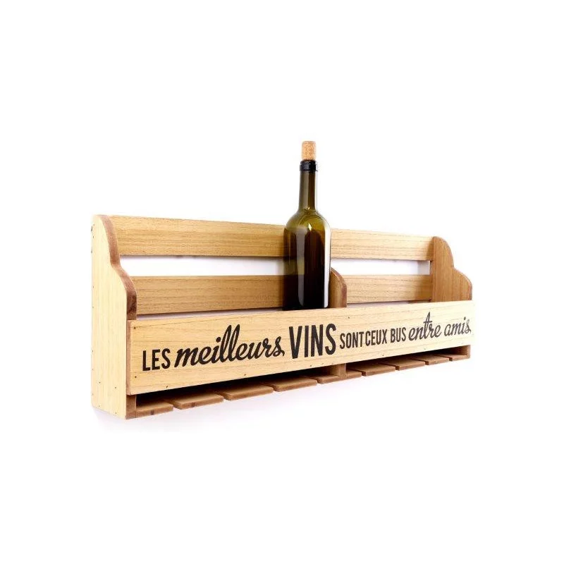ETAGERE PORTE BOUTEILLE & VERRE 70CM