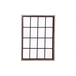 MIROIR ATELIER BOIS FONCÉ 80X60CM