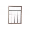 MIROIR ATELIER BOIS FONCÉ 80X60CM