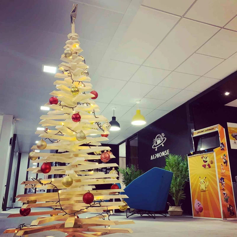 SAPIN TOUT EN BOIS NATUREL 160CM
