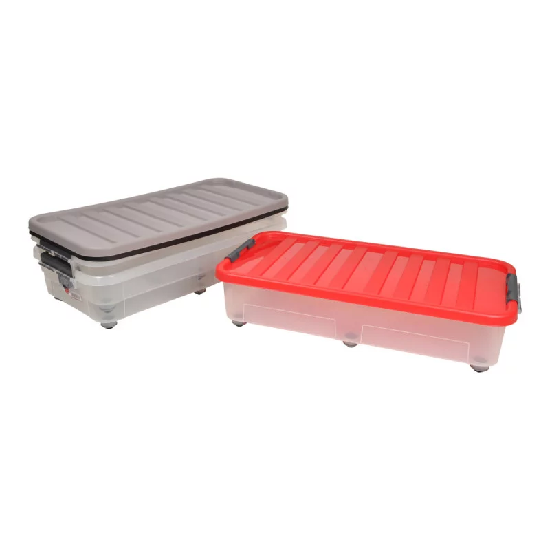 BOX CLIP AVEC ROULETTES LIT 40L CLIP