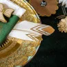6 PLUMES ETHNIQUE BLANCHES ET OR 18-20C