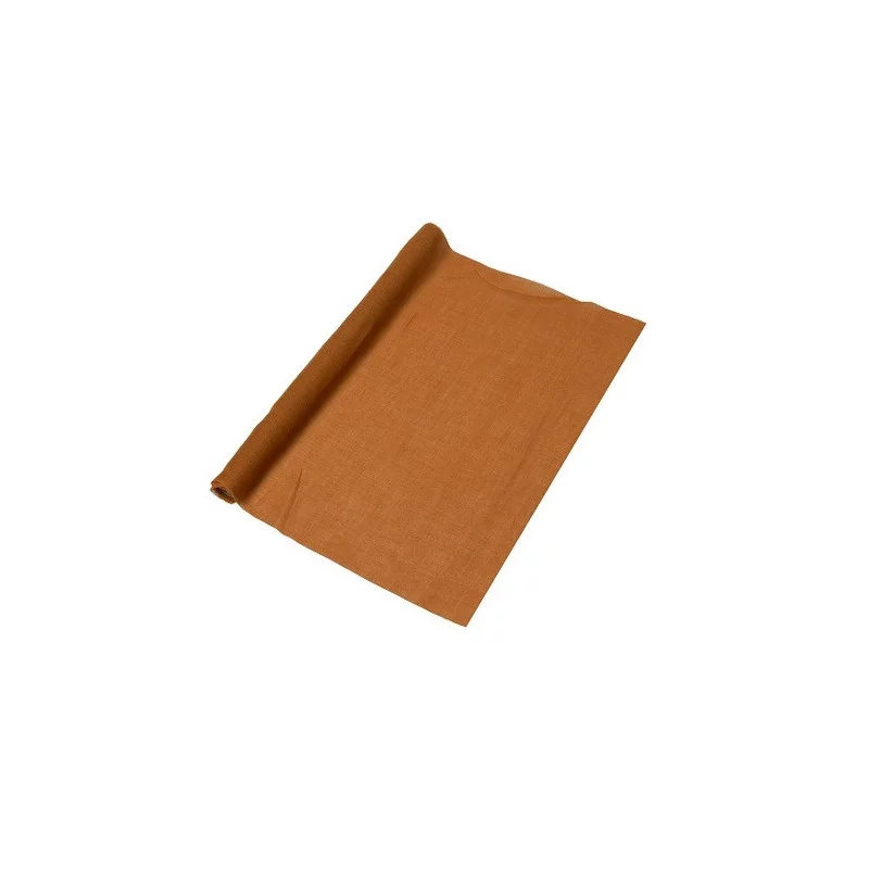 CHEMIN DE TABLE MOUSSELINE MOUTARDE