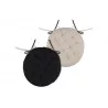 DUO GALETTE RONDE 38CM NOIR/LIN