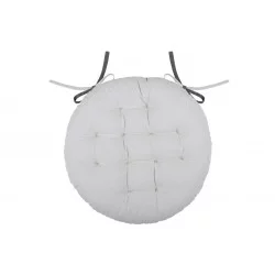 DUO GALETTE RONDE 38CM GRIS/PERLE