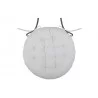 DUO GALETTE RONDE 38CM GRIS/PERLE