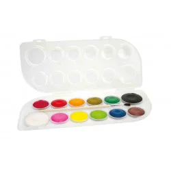 PEINTURE À L'EAU X12 COULEURS + 1 PINCEA
