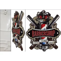 DECO. MURALE METAL 33X40CM "BARBER"