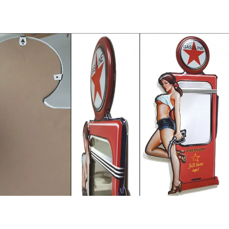 MIROIR MURAL METAL "STATION" 49X90C