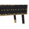 TABLE DE CHEVET NOIR 3 TIROIRS EN BOIS MDF 42x30x55cm