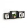 SET 3 CUBES NOIR 23CM/26.5CM/30CM EPAIS